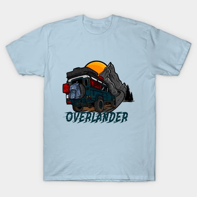 Land Cruiser Adventure Seeker - Marine Blue T-Shirt by 4x4 Sketch